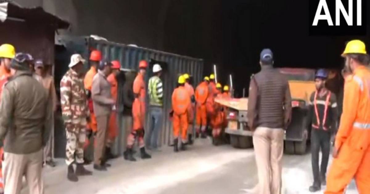 40 workers trapped in Uttarkashi under-construction tunnel collapse safe, 35 meters debris to be cleared to reach them